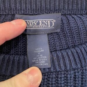 Lands End Men’s Cotton Sweater XL